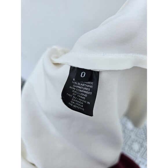 Marie Saint Pierre White Scuba Tile Top Tunic Size 0 Long Sleeve Zipper - Picture 10 of 10